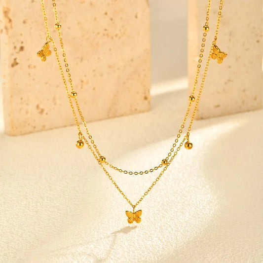 Cute Butterfly Necklace 62carat