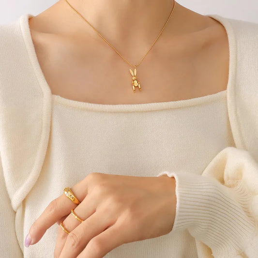 Cute Rabbit Necklace 62carat