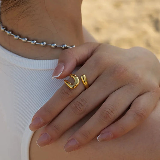 IG Style Simple Style Irregular open ring 62carat