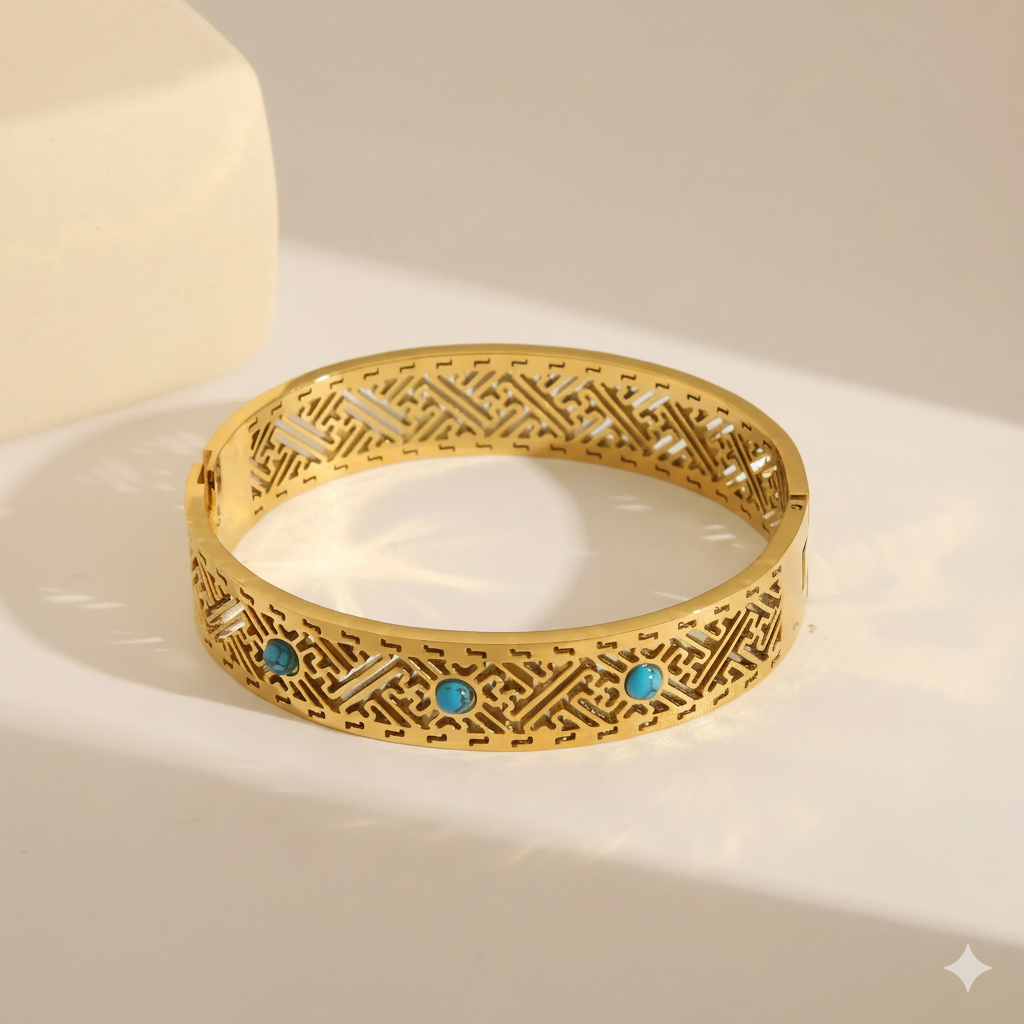 Retro Exaggerated Classic Style Bangle 62carat