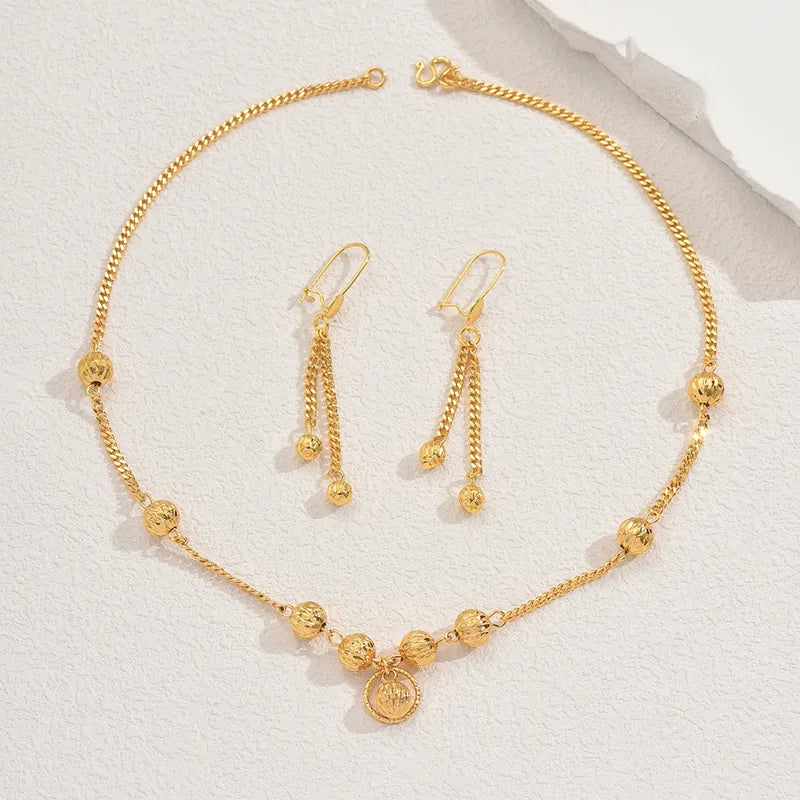 Bead Design Necklace And Earrings Set1 62carat