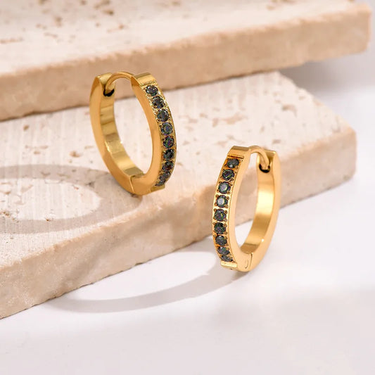 Black Hoop Earring 62carat