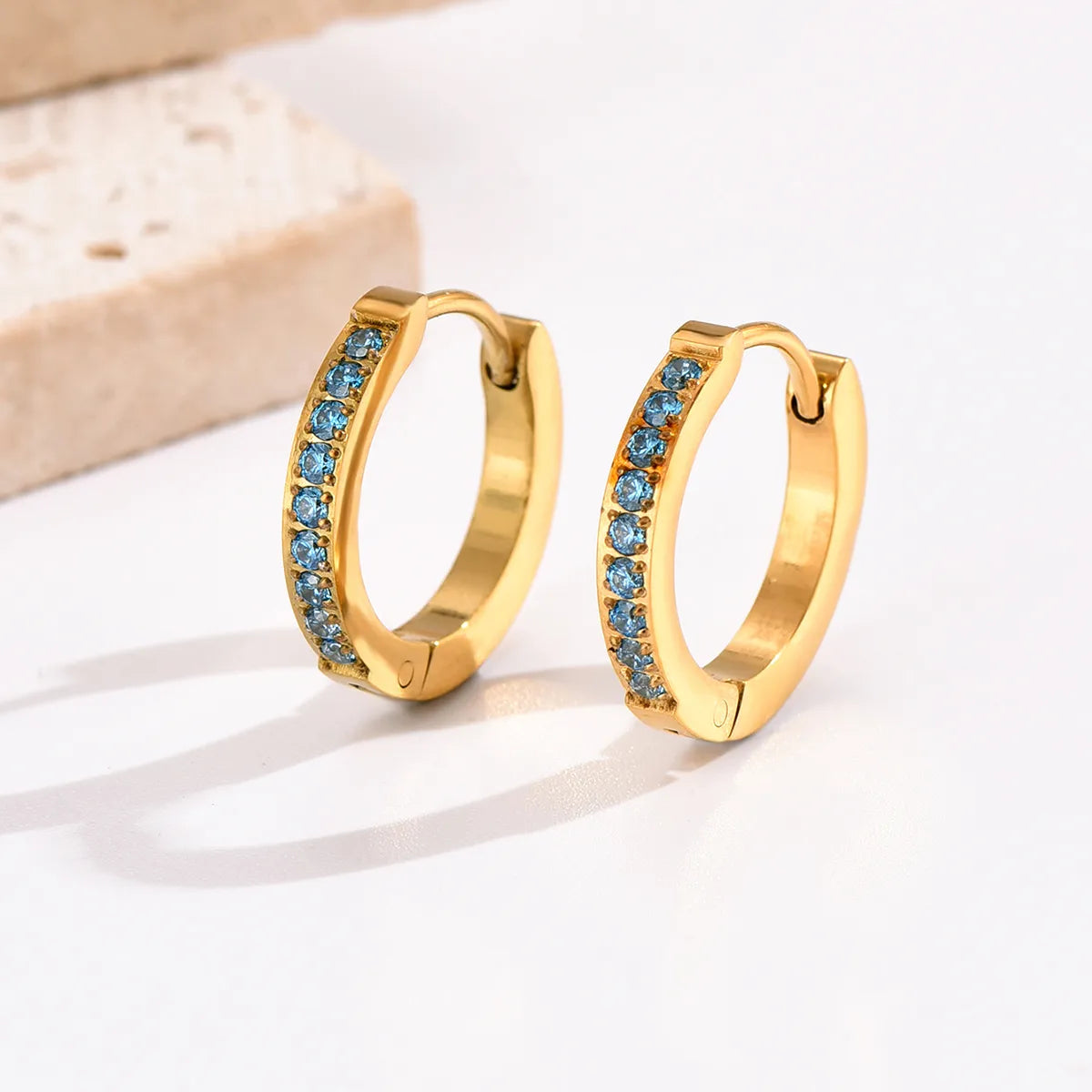 Blue Hoop Earring 62carat