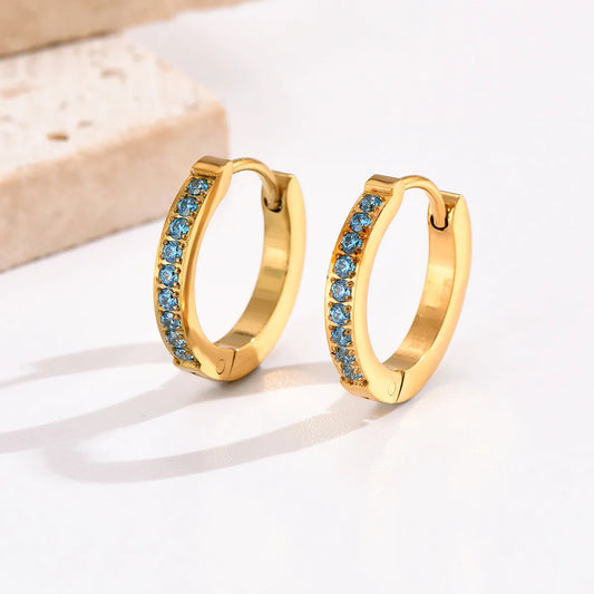 Blue Hoop Earring 62carat