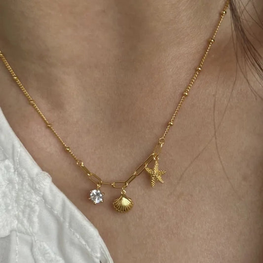 Classic Style Shell Pendant Necklace - 62carat