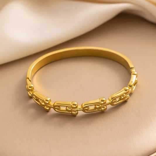 Classic Style U Shape Solid Color Bangle - 62carat