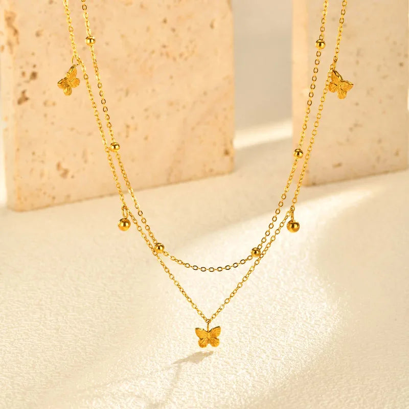 Cute Butterfly Necklace 62carat