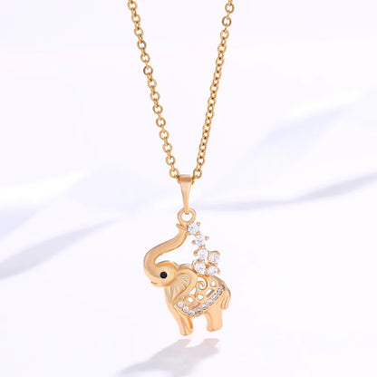 Cute Elephant Pendant Necklaces 62carat