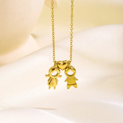 Cute Girl Boy Necklace 62carat