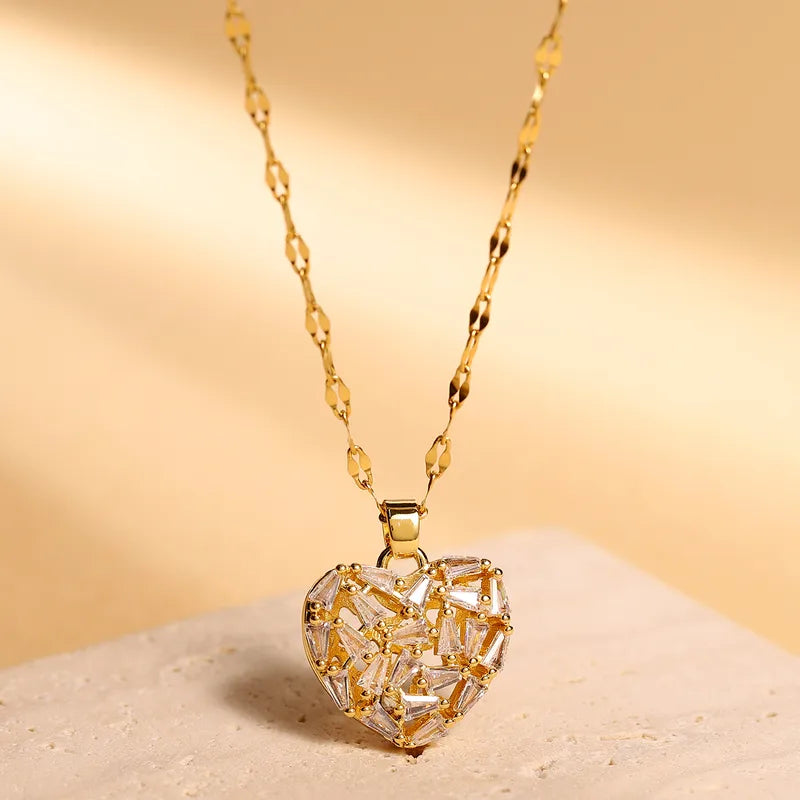 Elegant Glam Heart Shape Necklace 62carat