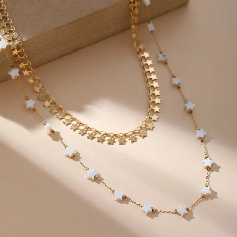 Elegant Star Shell Necklace 62carat