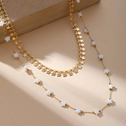 Elegant Star Shell Necklace 62carat