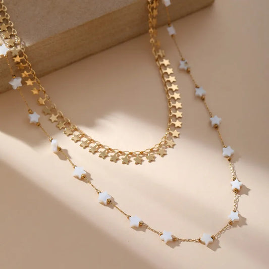Elegant Star Shell Necklace 62carat