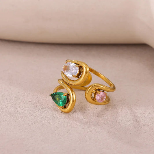 Geometric Pattern Retro Style Ring 62carat
