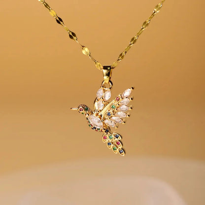 Glam Luxurious Bird  Pendant Necklace - 62carat