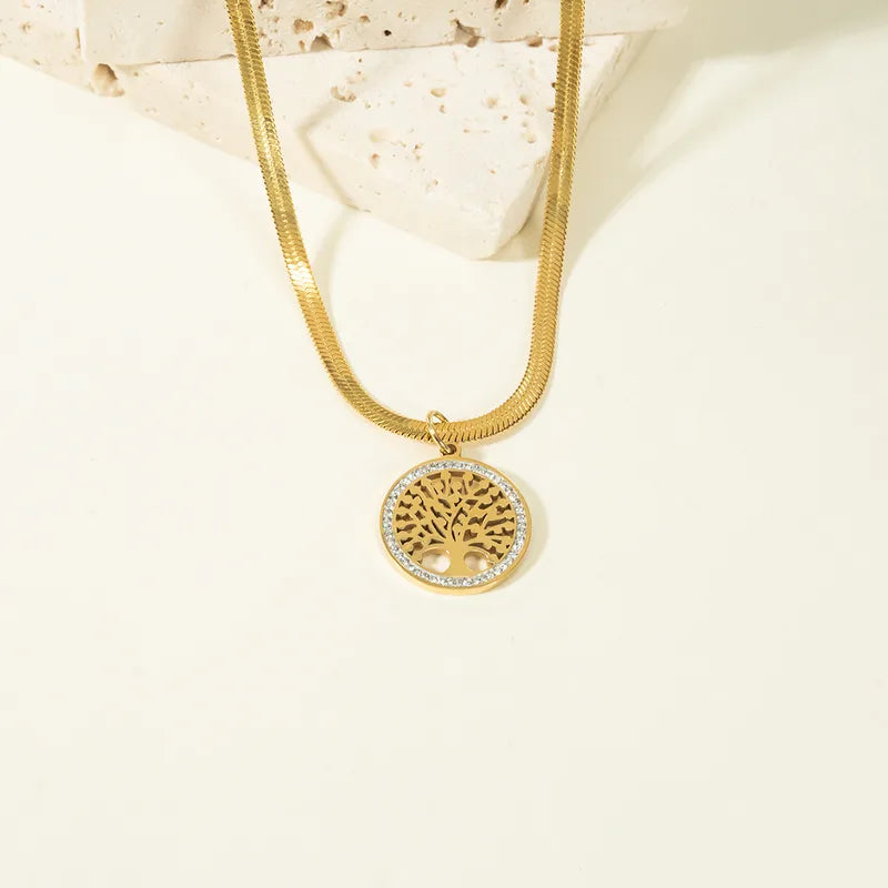 Gold Life Tree Necklace 62carat
