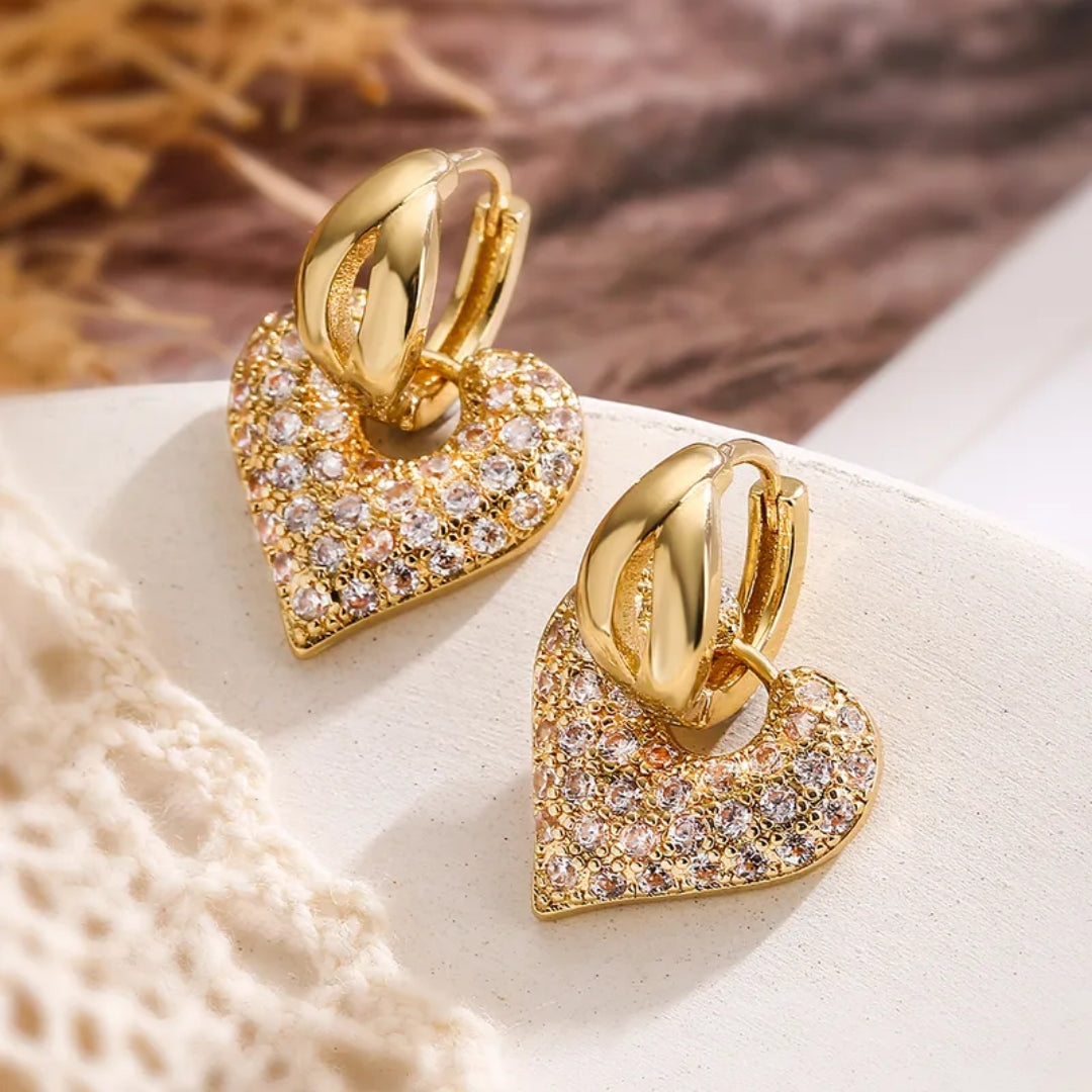 Heart Shape Drop Earrings 62carat