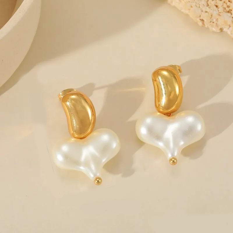 Heart Shaped Earrings Romantic Fashionable 62carat