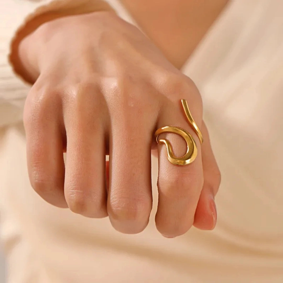 Hip-Hop Retro Plating Irregular Open Rings - 62carat