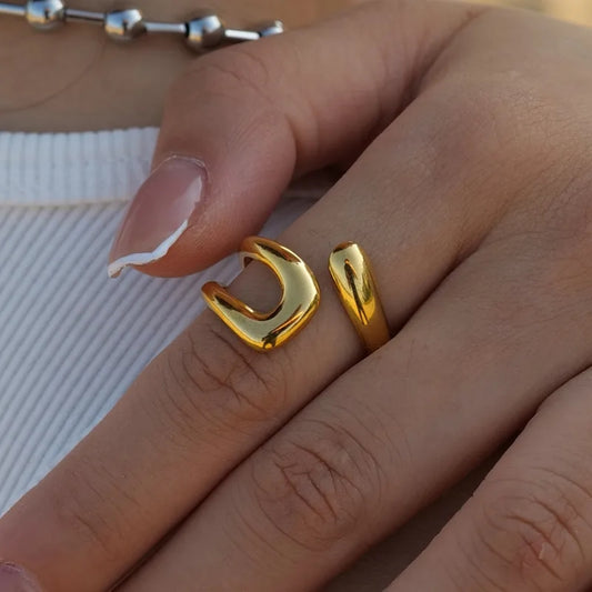 IG Style Simple Style Irregular open ring - 62carat