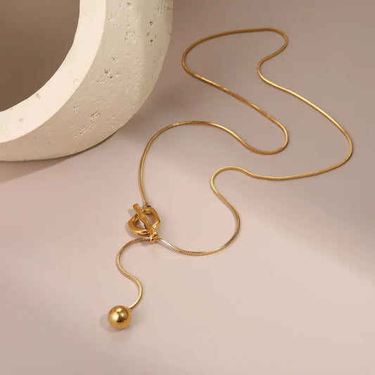 Long Y-Chain Design Sense Versatile Simple Necklace 62carat