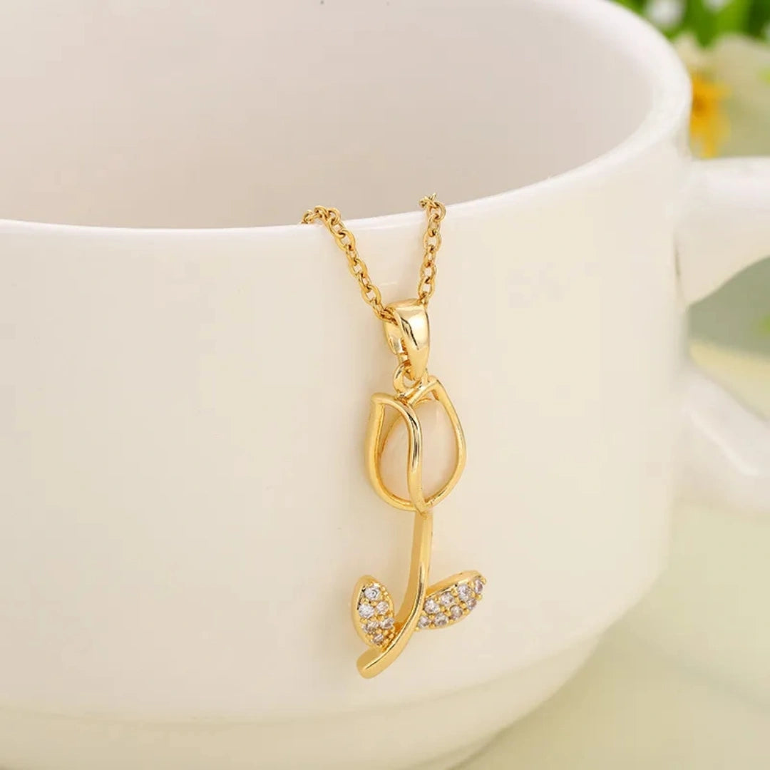 Lotus Chain Pendant Necklace - 62carat