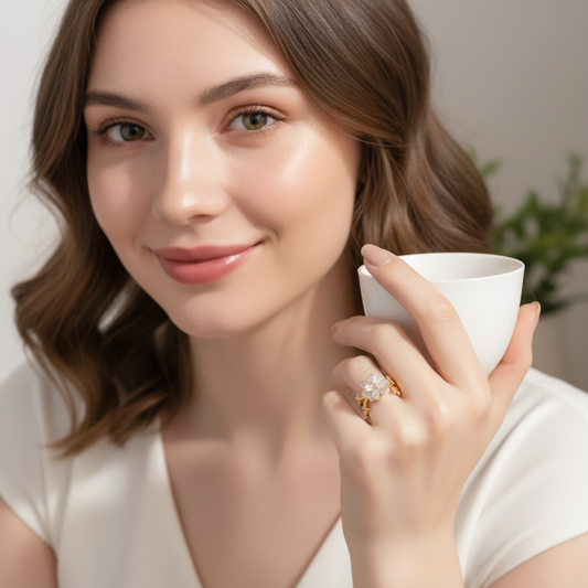 Multi Petals Party Wear Ring 62carat