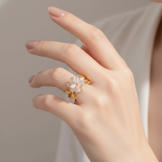 Multi Petals Party Wear Ring 62carat