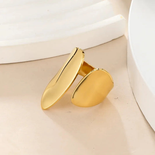Simple Style Commute Plating Geometric Open Rings - 62carat