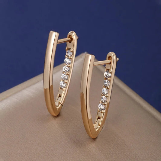 Single Row Hip Hop Hoop Earrings - 62carat