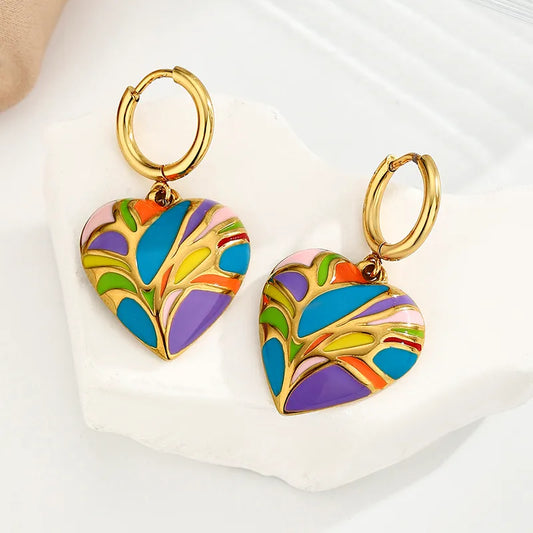 Elegant Luxurious Enamel Colour Earring 62carat