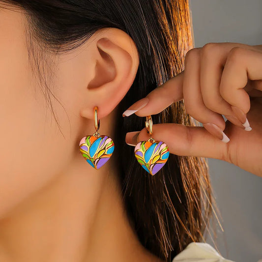 Elegant Luxurious Enamel Colour Earring 62carat