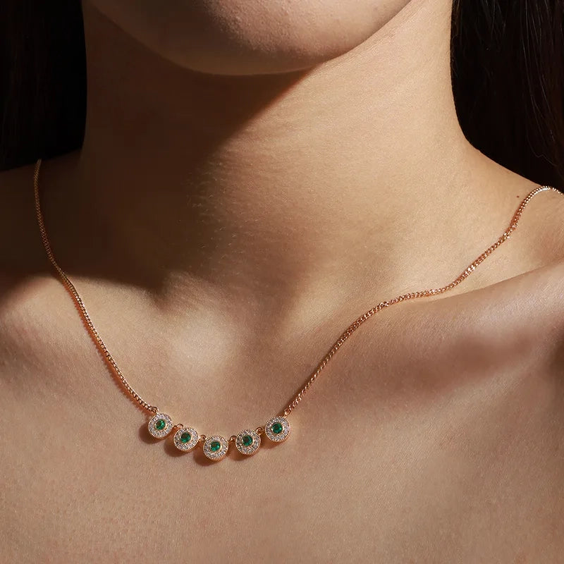 Sweet Round Green Necklace 62carat