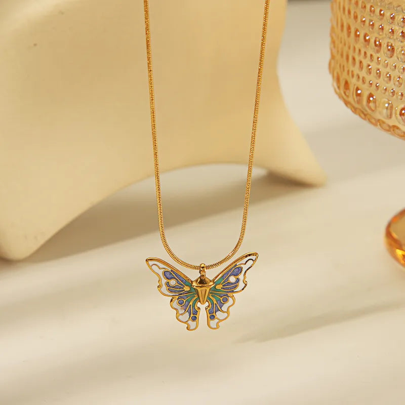 Sweet Simple Style Butterfly Pendant Necklace 62carat
