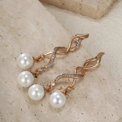 Sweet Spiral Irregular Drop Earrings 62carat