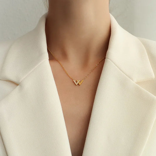 Trendy V Shape Necklace 62carat