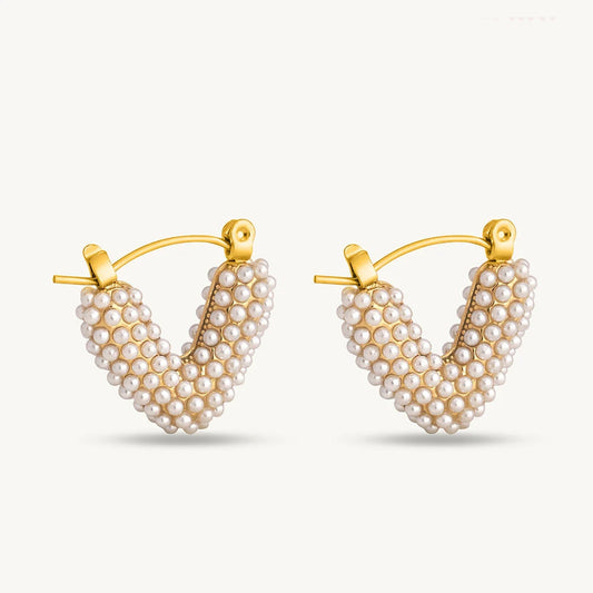 V Shape Pearl Earring 62carat