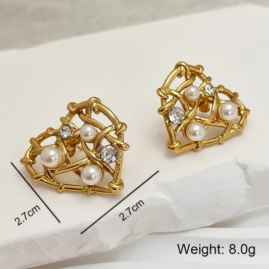 Vacation Classic Style Heart Shape Earrings - 62carat