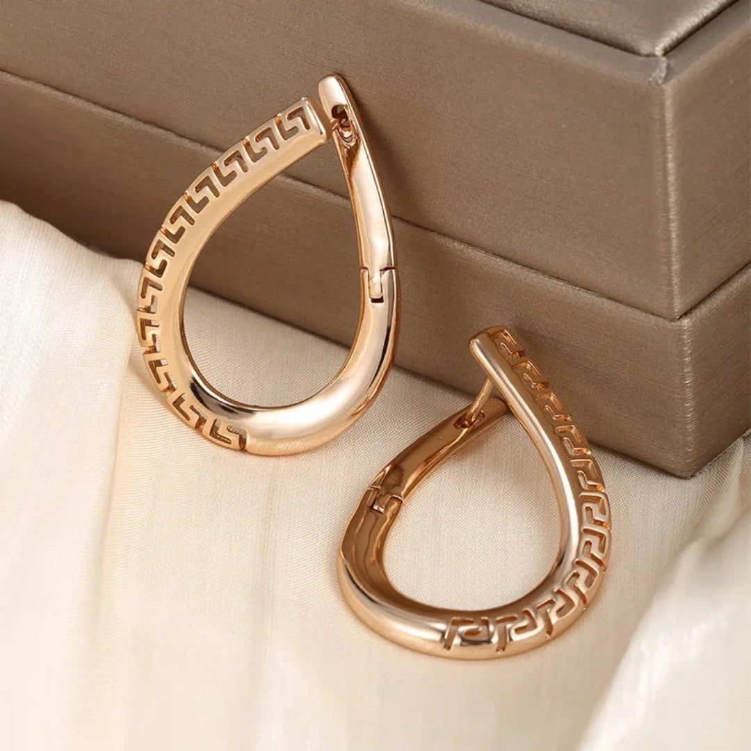 Water Droplets Plating Hollow Earrings - 62carat