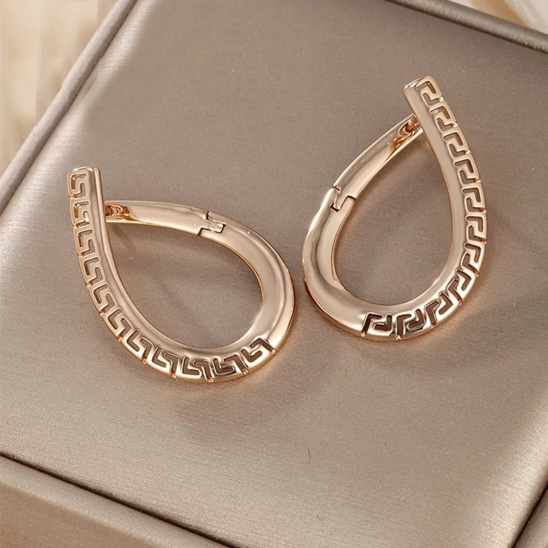 Water Droplets Plating Hollow Earrings - 62carat