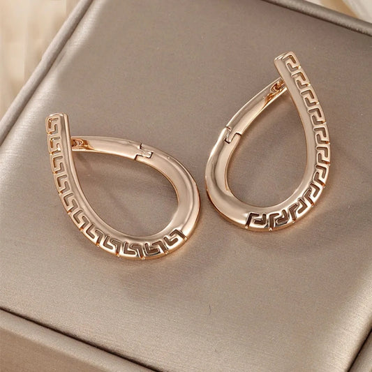 Water Droplets Plating Hollow Earrings - 62carat
