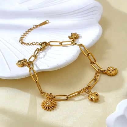 Turtle Sun Star Moon Bracelet 62carat