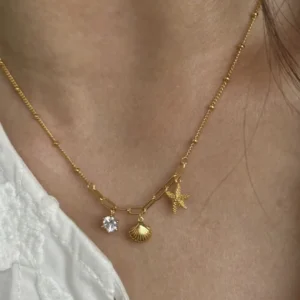 Classic Style Shell Pendant Necklace - Image 1