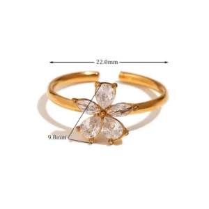 Flower Open Rings - Image 3