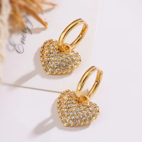 Heart Shape Drop Earrings – 1