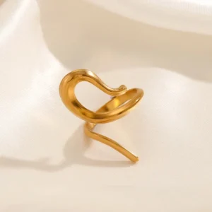 Hip-Hop Retro Plating Irregular Open Rings - Image 2