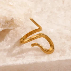 Hip-Hop Retro Plating Irregular Open Rings - Image 3