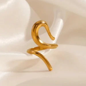 Hip-Hop Retro Plating Irregular Open Rings - Image 4