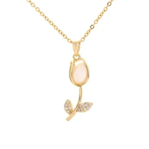 Lotus Chain Pendant Necklace - Image 5