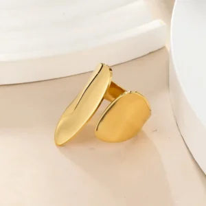 Simple Style Commute Plating Geometric Open Rings - Image 2